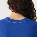 Bassike Raw Edge Baby T-Shirt in Cobalt