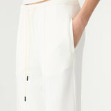Bassike Refined Pinstitch Pant in White