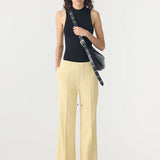 Bassike Refined Pinstitch Pant in Lemon Glaze