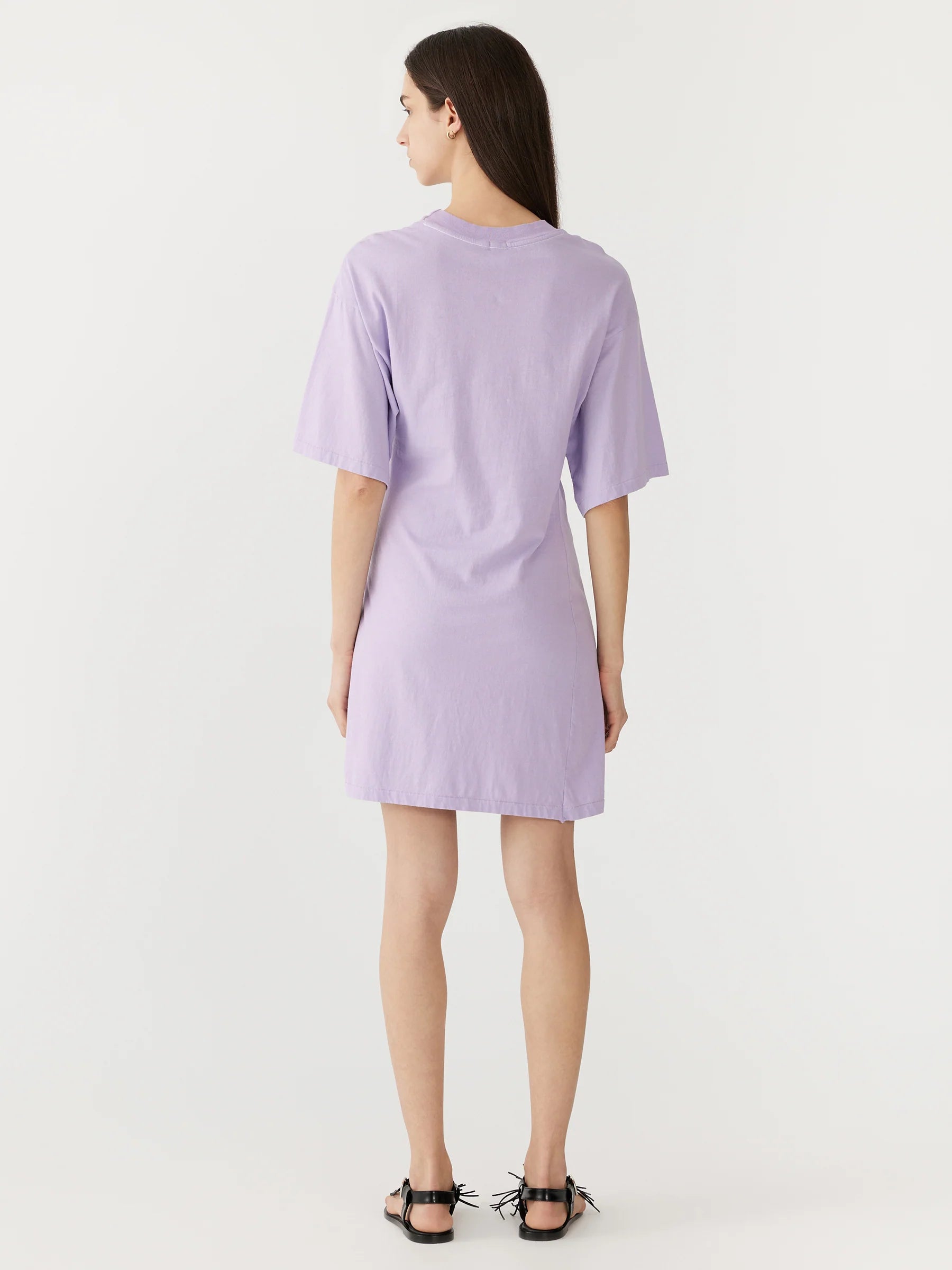 Bassike Waisted Short Sleeve Tennis Dress in Faded Lavender