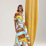 Binny Three Blue Ducks Shift Dress