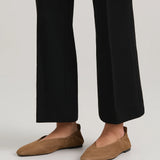 A Emery Brie Flat in Cognac Suede