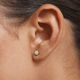 By Charlotte Crystal Lotus Flower Stud Earring in 14K Solid Gold