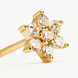 By Charlotte Crystal Lotus Flower Stud Earring in 14K Solid Gold