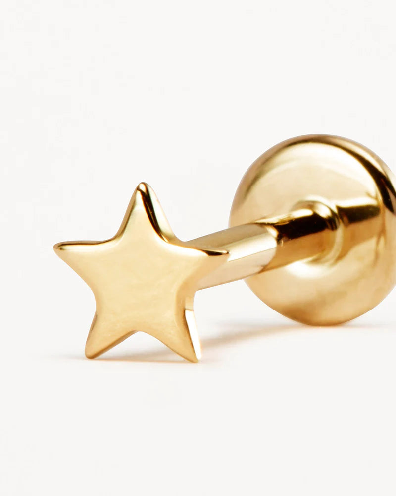 By Charlotte Stellar Cartilage Flatback Earring in 14K Gold