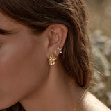 By Charlotte Serene Lotus Statement Earrings in 18K Gold Plated