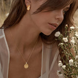 By Charlotte Serene Lotus Statement Earrings in 18K Gold Plated