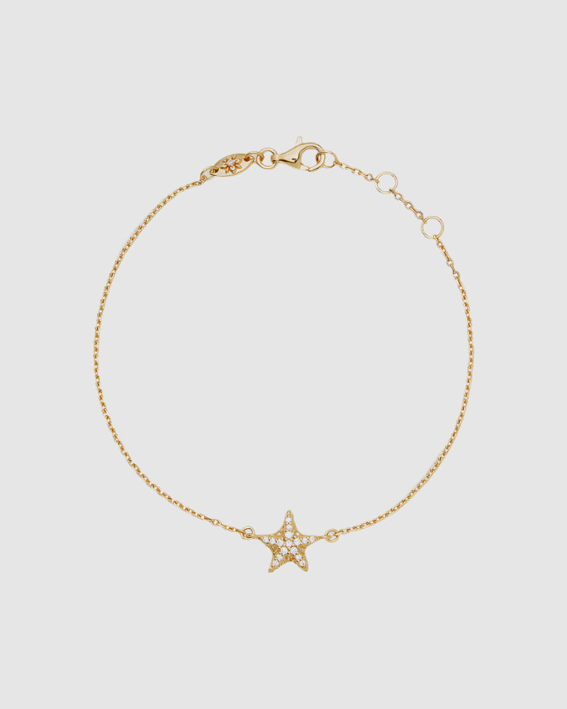 By Charlotte By The Sea Starfish Bracelet in 18K Gold Vermeil