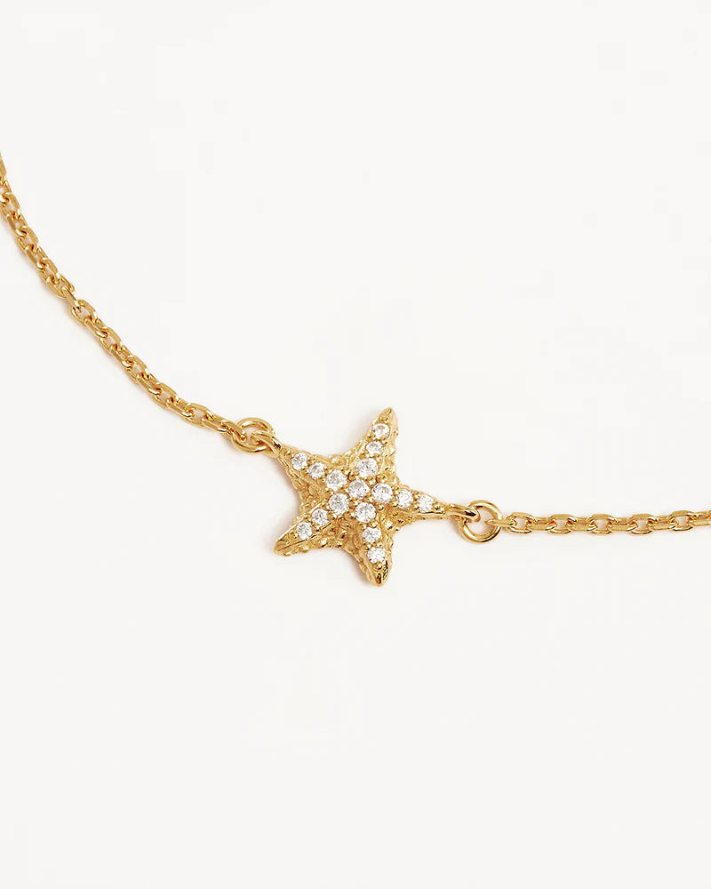 By Charlotte By The Sea Starfish Bracelet in 18K Gold Vermeil