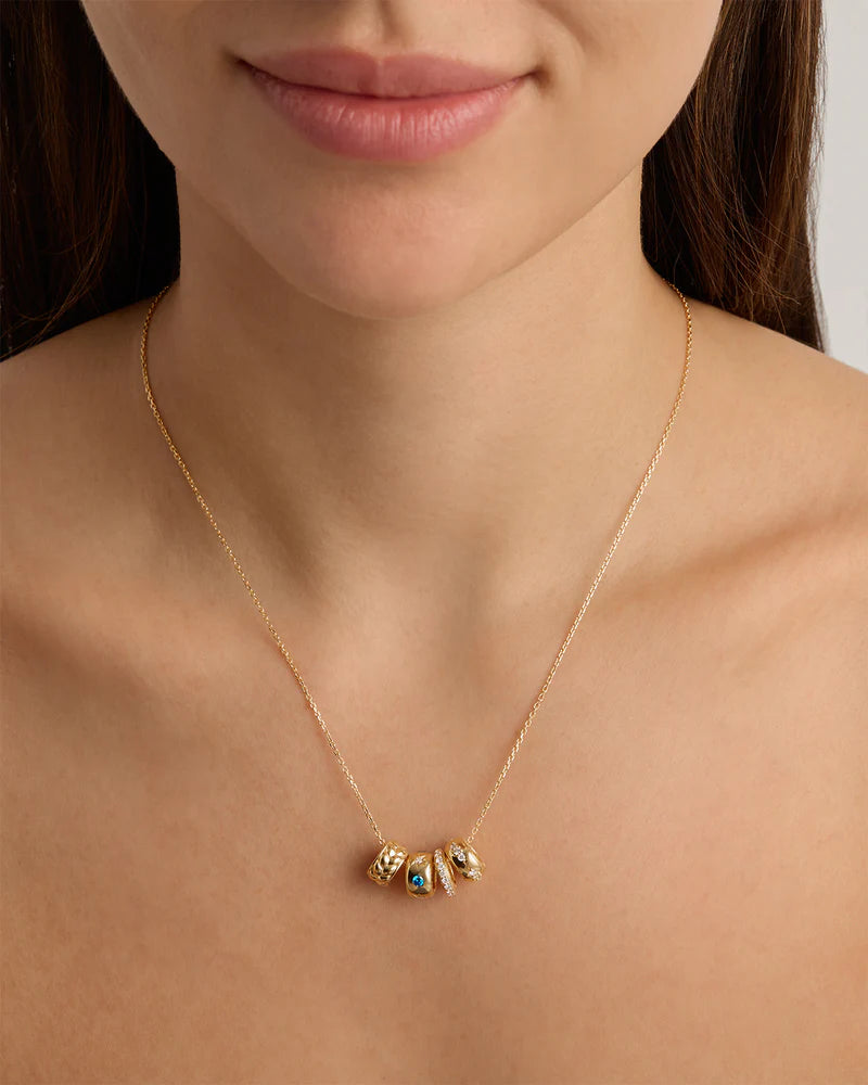 By Charlotte Halo Petal Charm in 18K Gold Vermeil