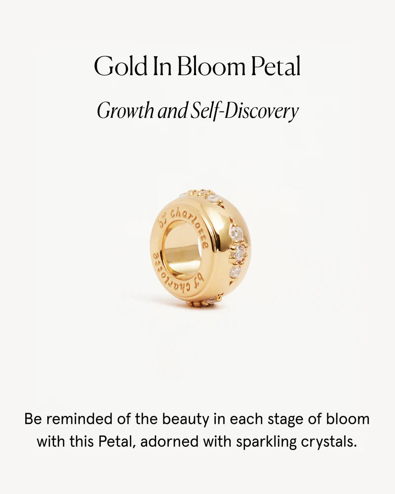 By Charlotte In Bloom Petal Charm in 18K Gold Vermeil