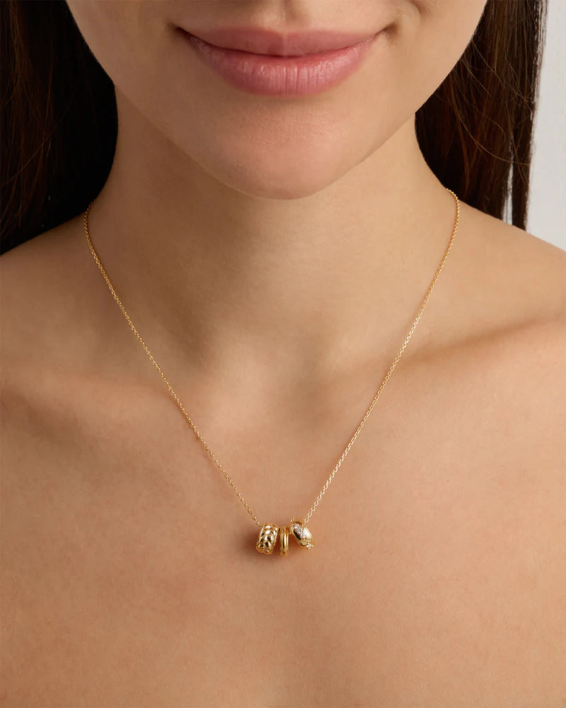 By Charlotte In Bloom Petal Charm in 18K Gold Vermeil