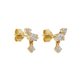 By Charlotte No Rain, No Flowers Stud Earrings in 18K Gold Vermeil