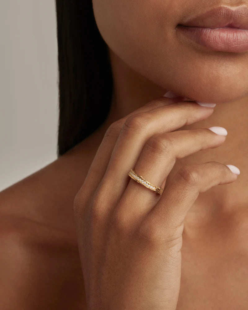 By Charlotte Sunkissed Horizon Ring in 18K Gold Vermeil