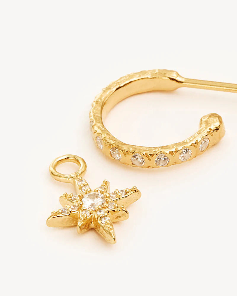 By Charlotte Dancing In Starlight Hoops in 18K Gold Vermeil