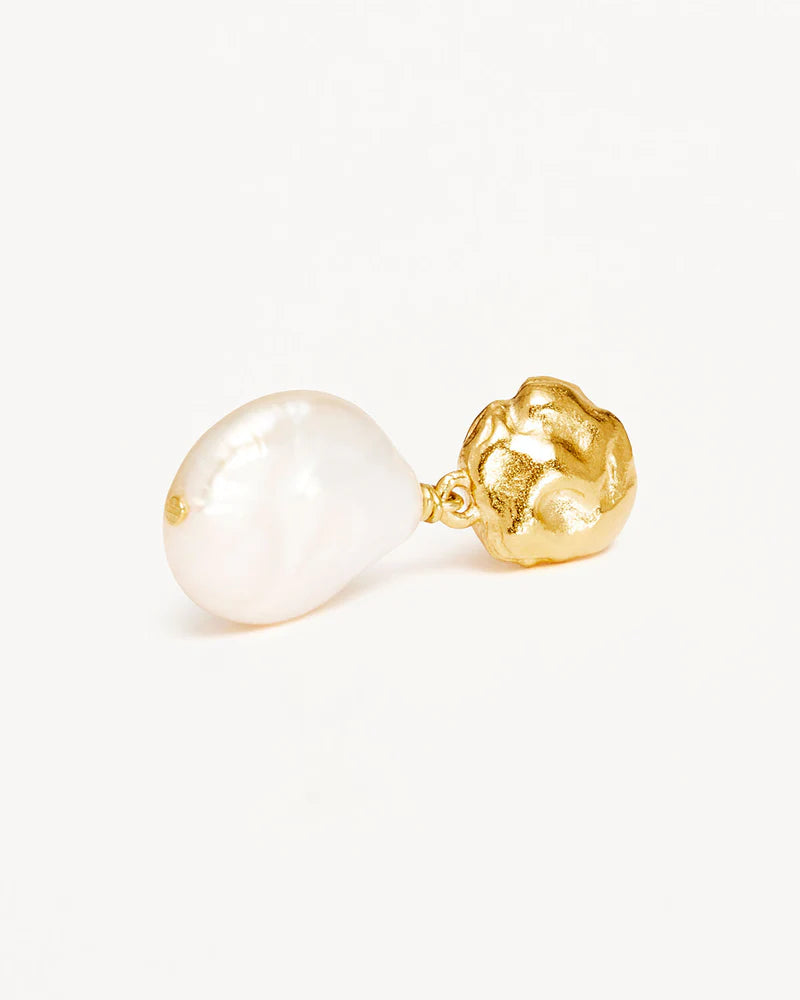 By Charlotte Endless Grace Pearl Drop Earrings in 18K Gold Vermeil