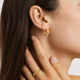 By Charlotte Bloom With Grace Hoops in 18K Gold Vermeil