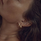 By Charlotte Bloom With You Lotus Hoops in 18k Gold Vermeil