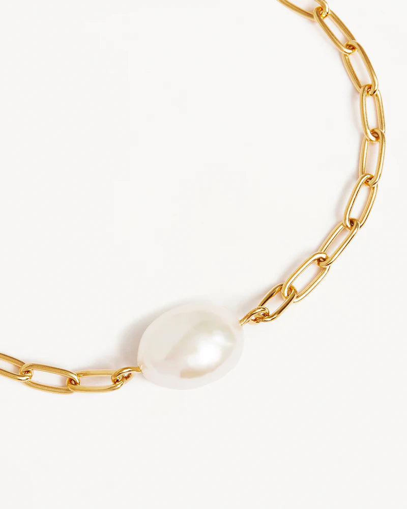 By Charlotte Breathe Pearl Bracelet in 18K Gold Vermeil