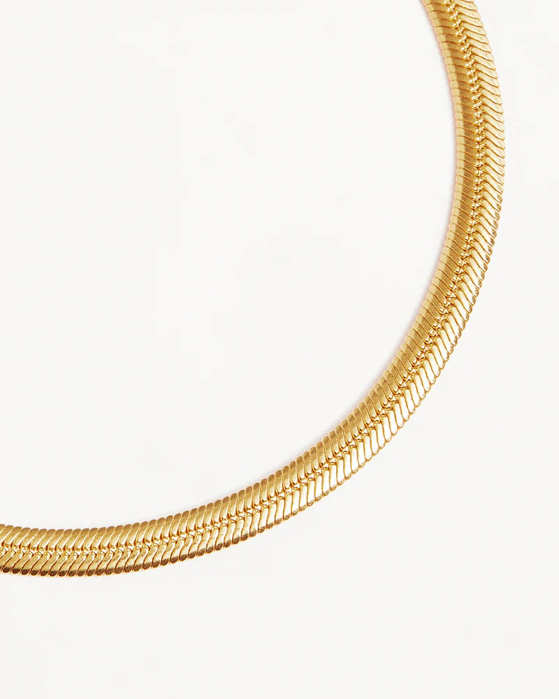 By Charlotte Herringbone Chain Bracelet in 18K Gold Vermeil