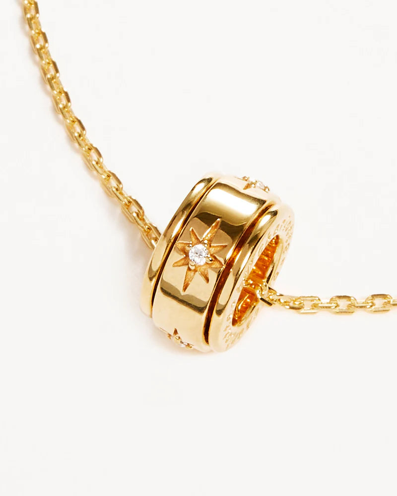 By Charlotte I Am Loved Spinning Meditation Necklace in 18K Gold Vermeil