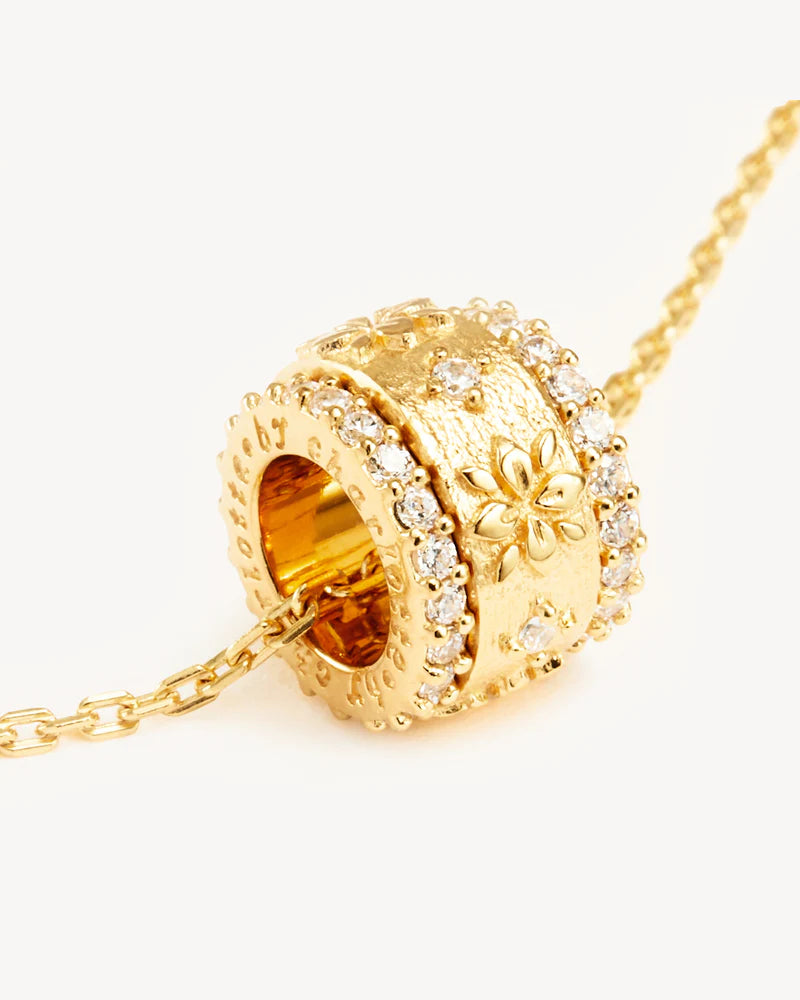 By Charlotte I Am Enough Spinning Meditation Necklace in 18K Gold Vermeil