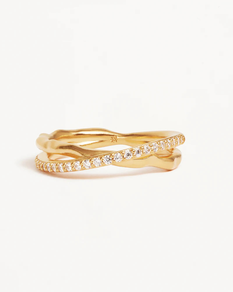 By Charlotte Entwined Hearts Ring in 18K Gold Vermeil