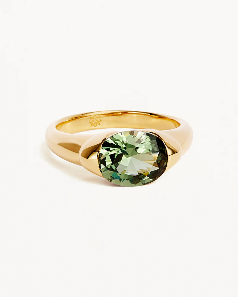 By Charlotte Sacred Jewel Tourmaline Ring in 18K Gold Vermeil