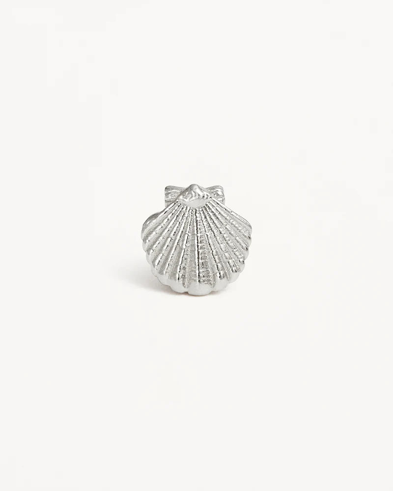 By Charlotte By The Shore Shell Stud Earrings in Silver