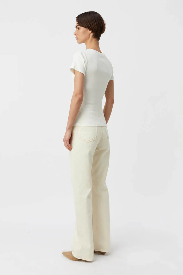 Camilla and Marc Nora Scoop Neck Tank in Soft White