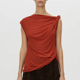 Camilla and Marc Ando Top in Terracotta