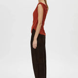 Camilla and Marc Ando Top in Terracotta