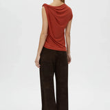 Camilla and Marc Ando Top in Terracotta