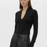 Camilla and Marc Ashlar Knit Bodysuit in Black