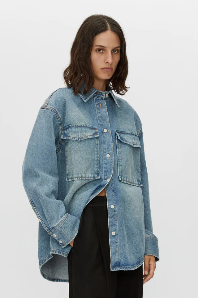 Camilla and Marc Blanca Denim Shirt in Light Vintage Wash