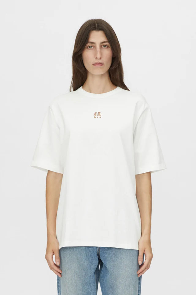 Camilla and Marc Bloom Embroidered Tee in Soft White