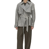 Camilla and Marc Burdock Check Trench Jacket in Khaki Check