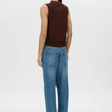 Camilla and Marc Cardinal Sleeveless Cardigan in Chocolate