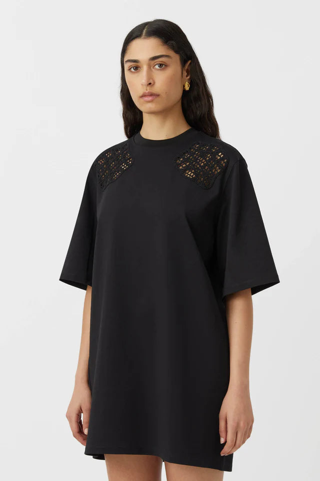 Camilla and Marc Caterina Applique Tee Dress in Black