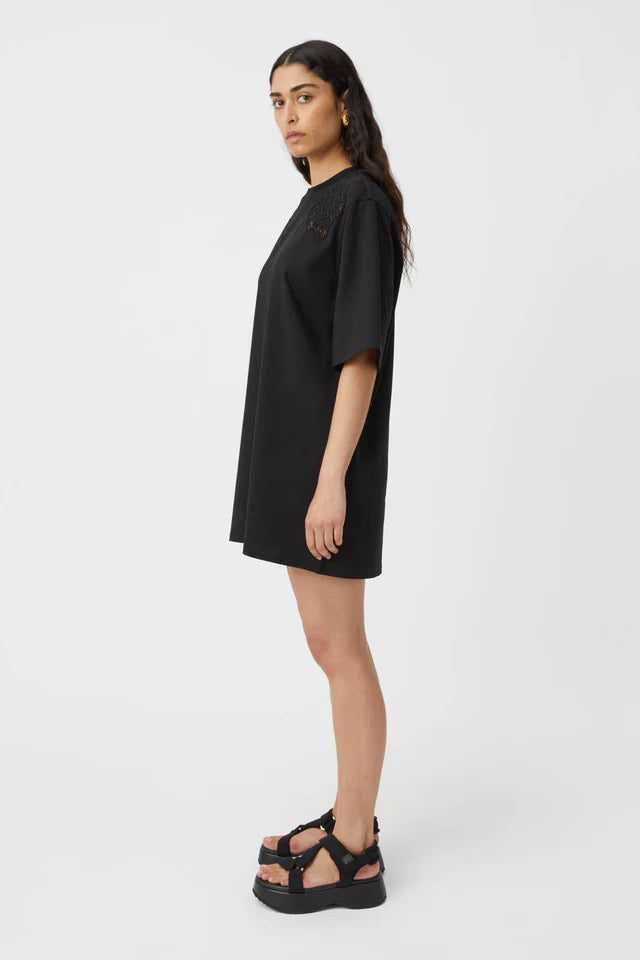 Camilla and Marc Caterina Applique Tee Dress in Black