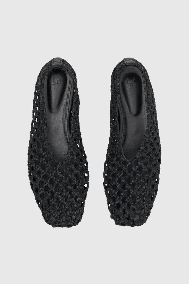 Camilla and Marc Christine Braided Flat in Black