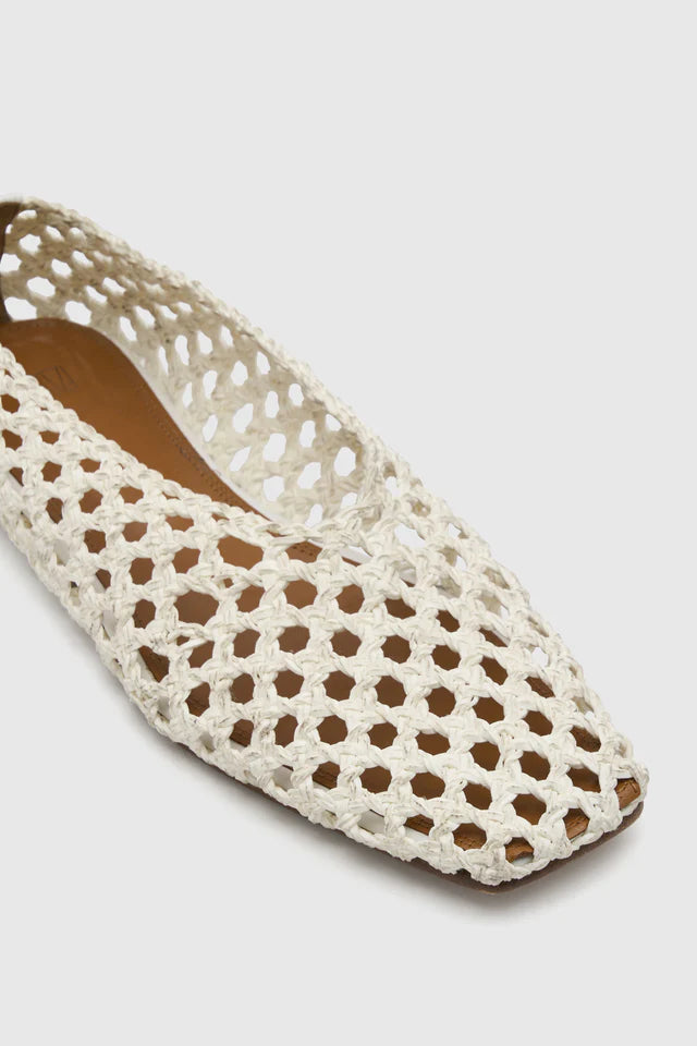 Camilla and Marc Christine Braided Flat in Ivory