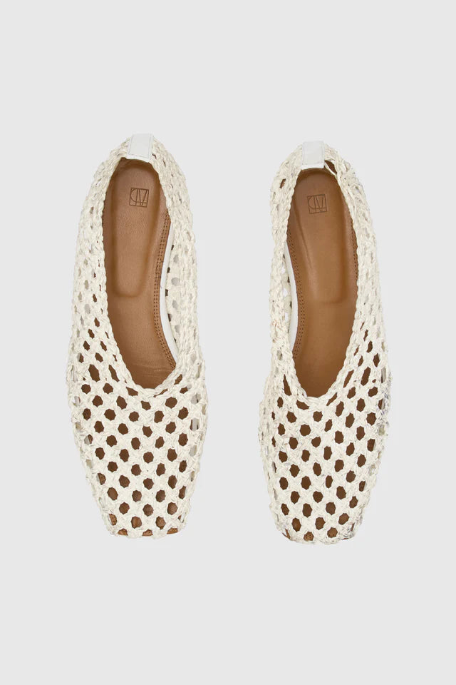 Camilla and Marc Christine Braided Flat in Ivory