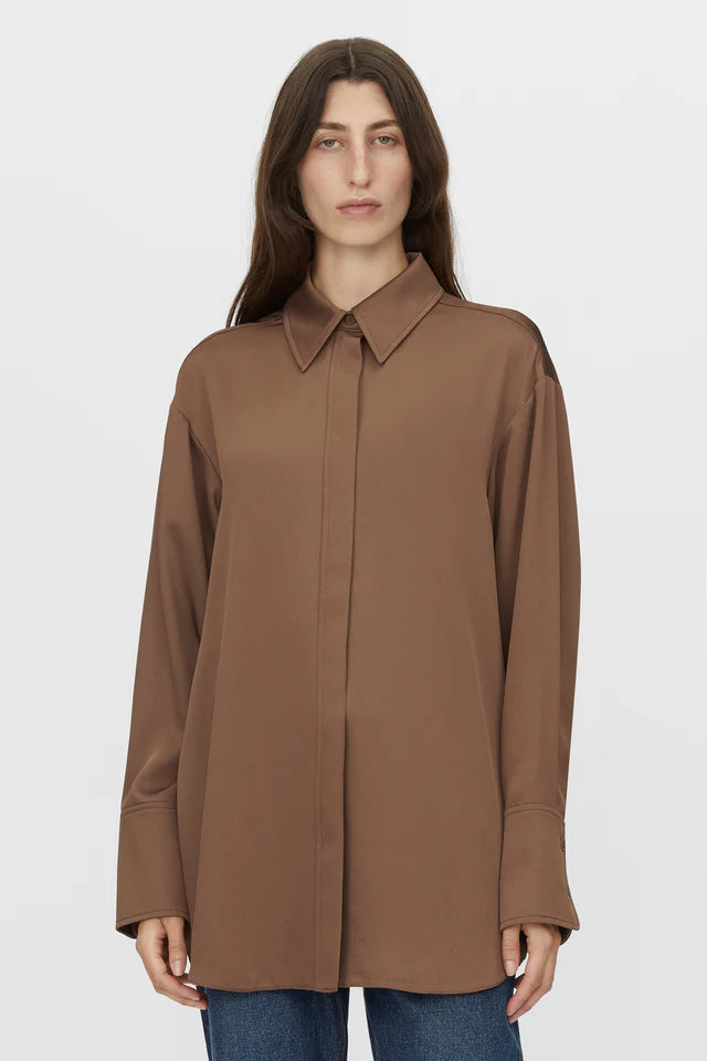 Camilla and Marc Cyphre Shirt in Chestnut