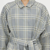 Camilla and Marc Delta Plaid Trench in Khaki Plaid