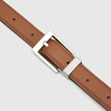 Camilla and Marc Lloyd Leather Belt in Tan and Silver