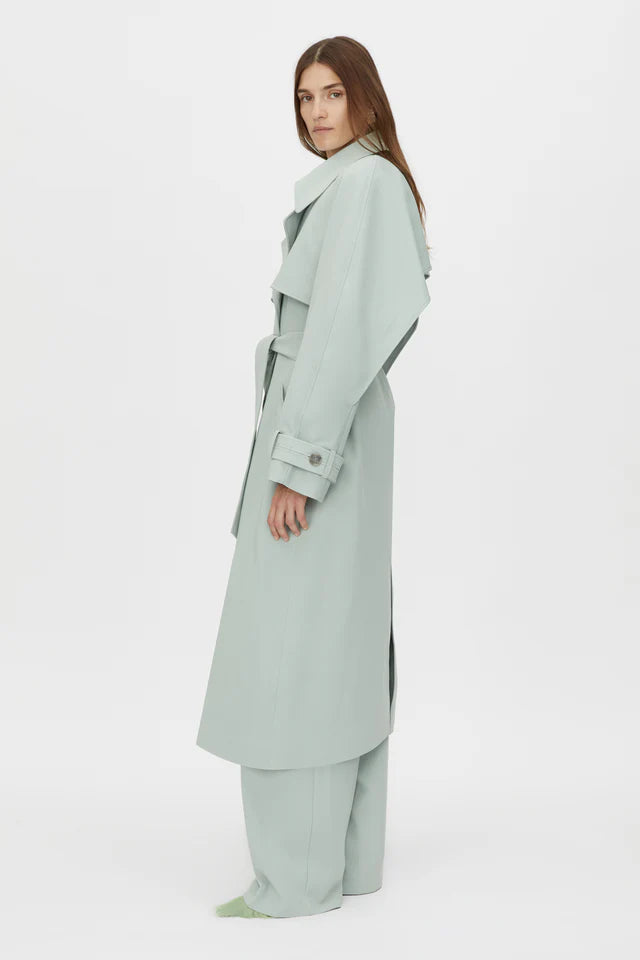 Camilla and Marc Moriallas Trench Coat in Sage Green