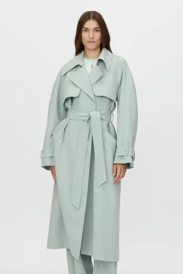 Camilla and Marc Moriallas Trench Coat in Sage Green