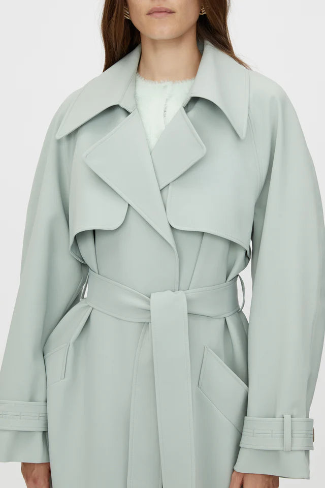 Camilla and Marc Moriallas Trench Coat in Sage Green