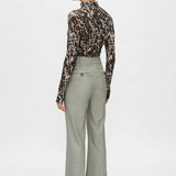 Camilla and Marc Plumage Long Sleeve Top in Choc Plumage Print